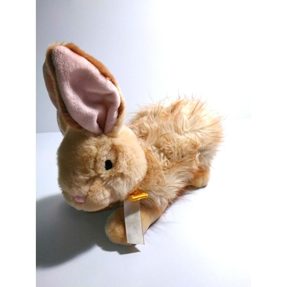 Walmart Tan White Blended Bunny Rabbit Ribbon Bow Plush Easter Pink Nose 13"